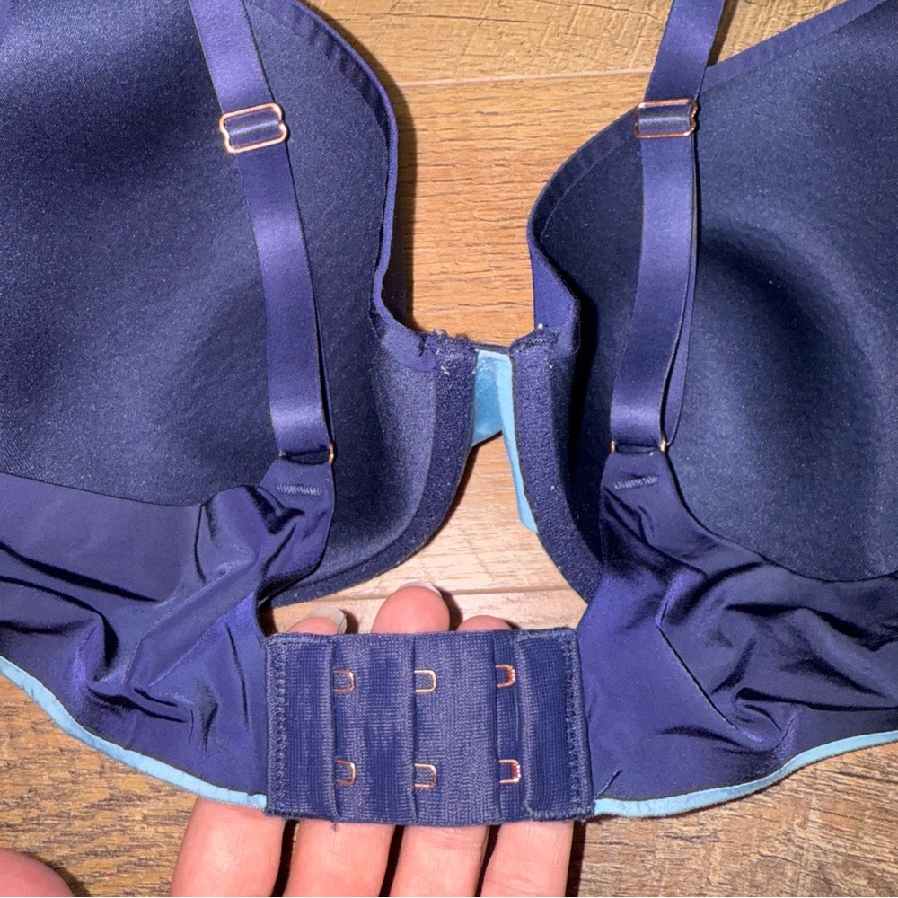 Aerie Real Me Full Coverage Blue Underwire Bra with Cute Star Print - Picture 7 of 13